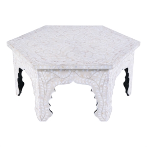 Butler Specialty Company Marjorie Hexagon Wood Coffee Table - White