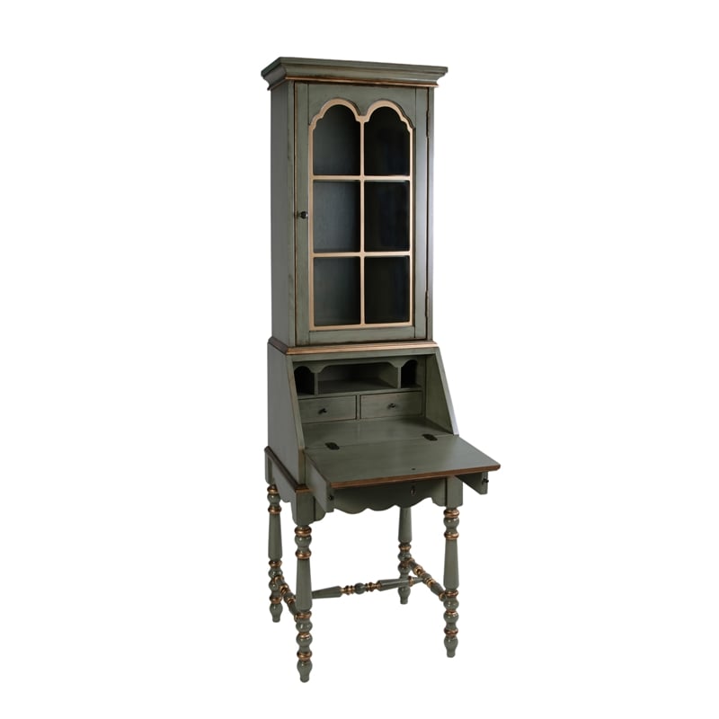 Butler Specialty Company Newlark 20 in. W Wood and Glass Secretary - Green