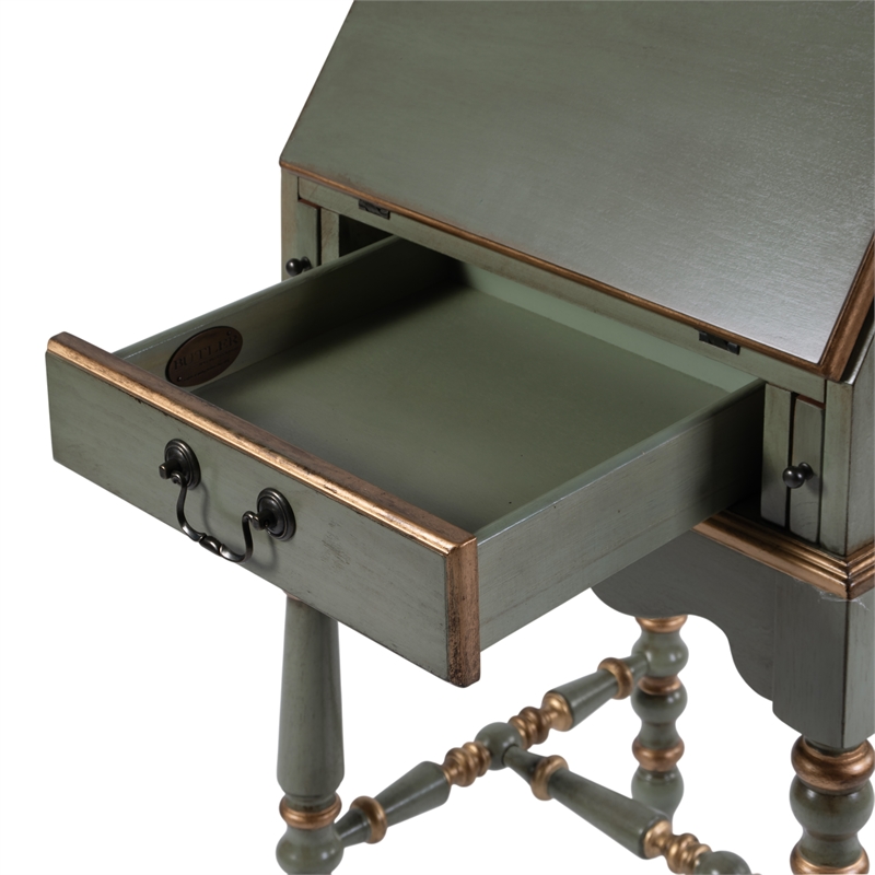 Butler Specialty Company Newlark 20 in. W Wood and Glass Secretary - Green