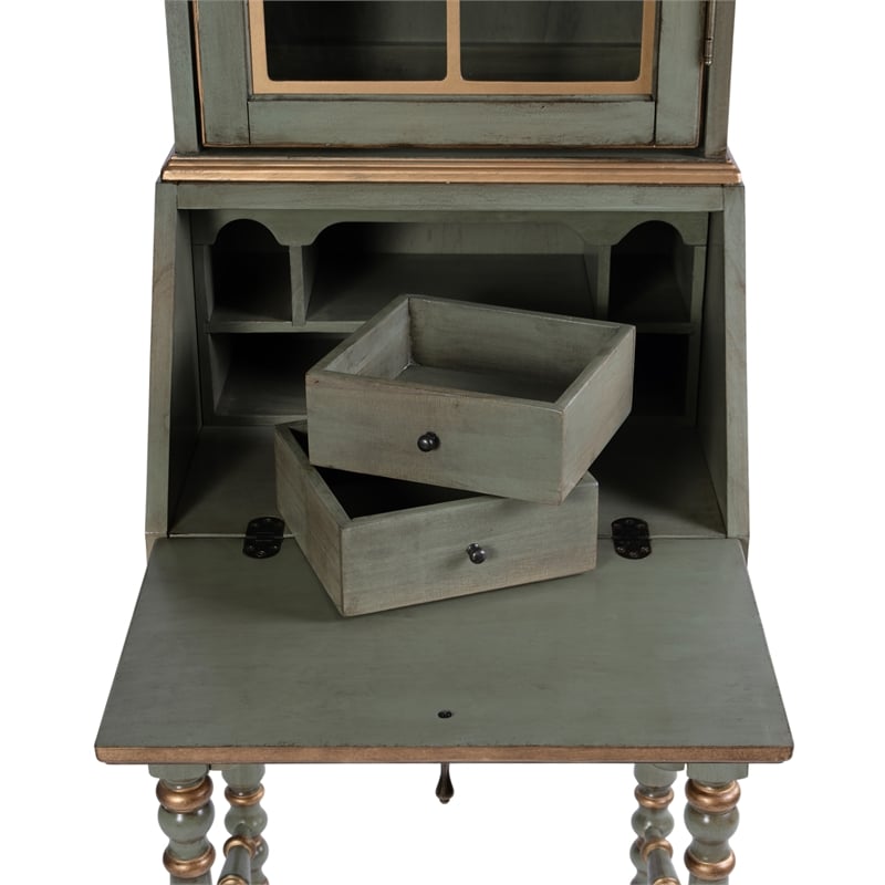 Butler Specialty Company Newlark 20 in. W Wood and Glass Secretary - Green