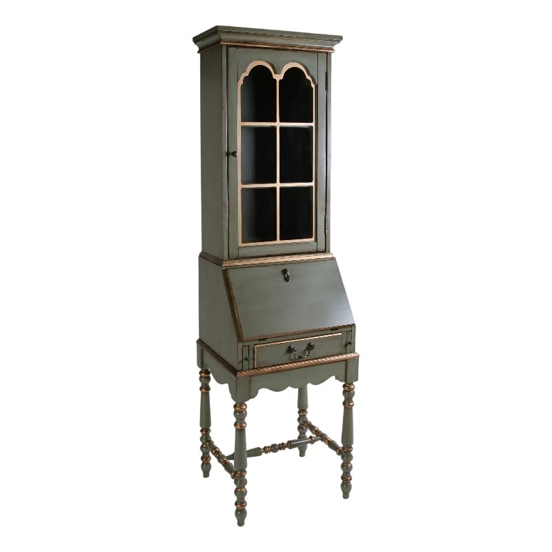 Butler Specialty Company Newlark 20 in. W Wood and Glass Secretary - Green