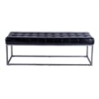 Butler Specialty Company Knox 54 in. W Leather and Iron Accent Bench - Black
