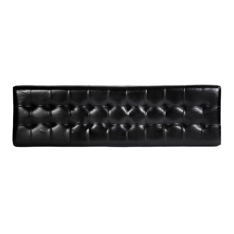 Butler Specialty Company Knox 54 in. W Leather and Iron Accent Bench - Black