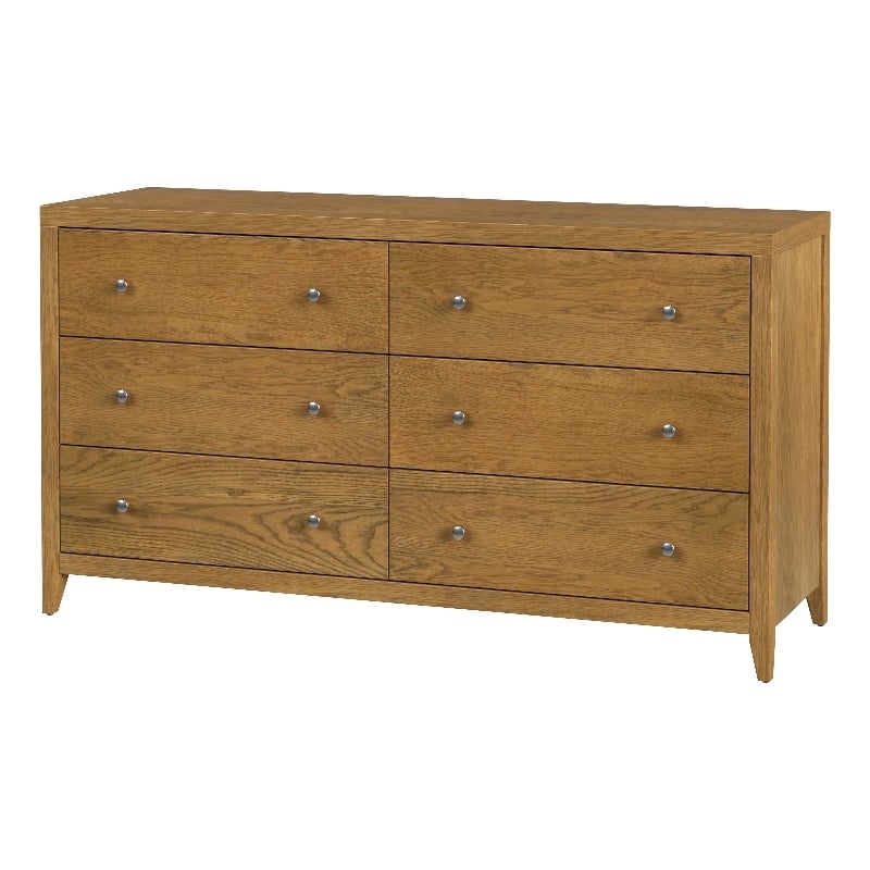 Butler Specialty Company Dana 60 in W Rectangular Wood 6 Drawer Dresser-Natural