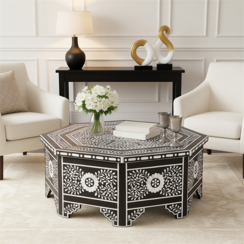 Butler Specialty Company Blackwell 40.25 in. W Octagonal Coffee Table Black