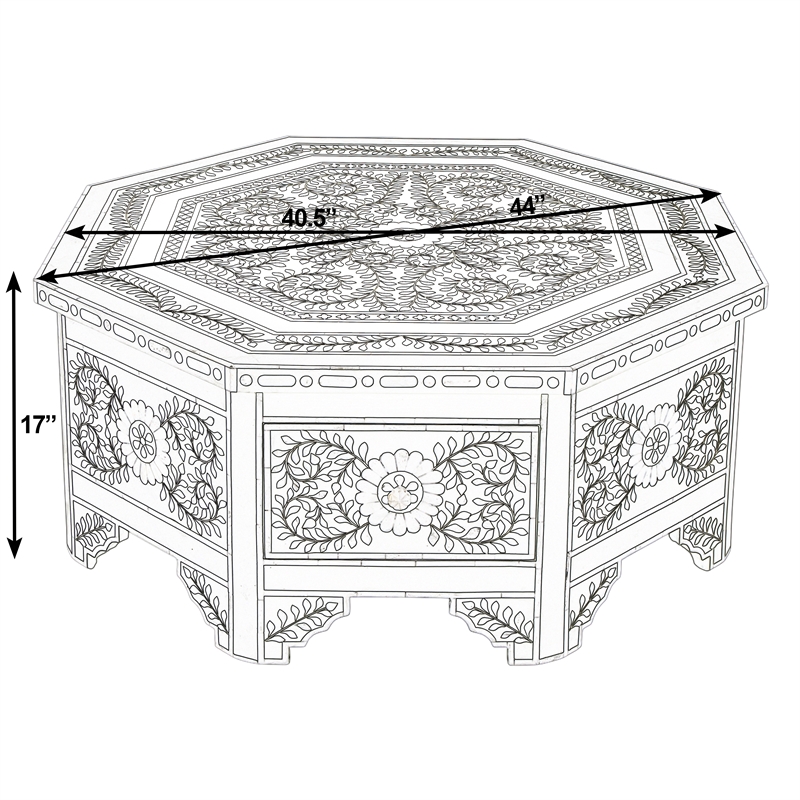 Butler Specialty Company Blackwell 40.25 in. W Octagonal Coffee Table Black