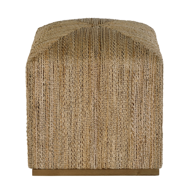 Butler Specialty Company Como 17 in. W Square Banana Leaf Accent Stool - Natural