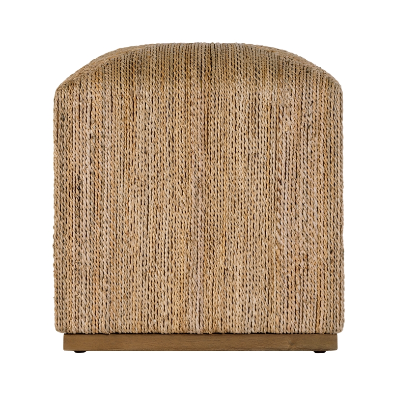 Butler Specialty Company Como 17 in. W Square Banana Leaf Accent Stool - Natural