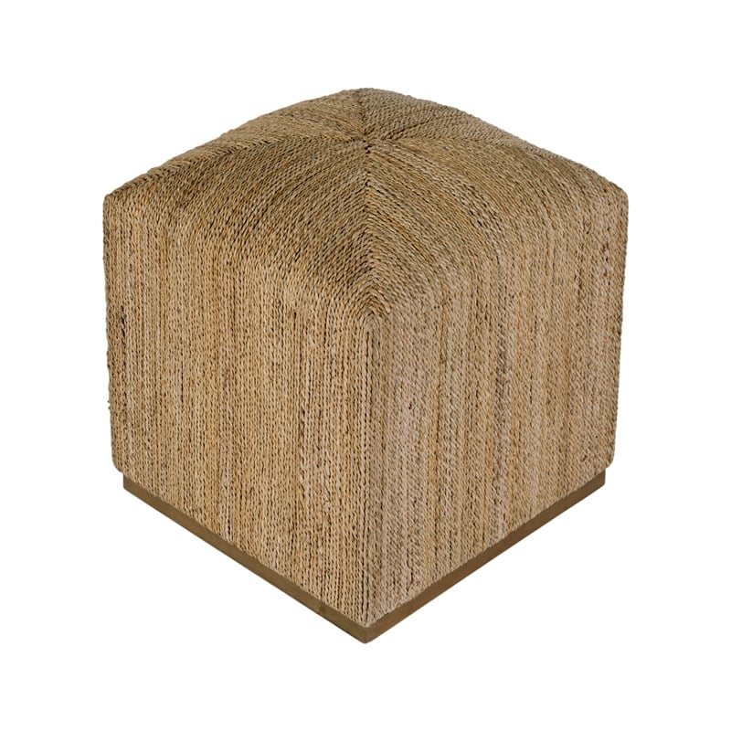 Butler Specialty Company Como 17 in. W Square Banana Leaf Accent Stool - Natural
