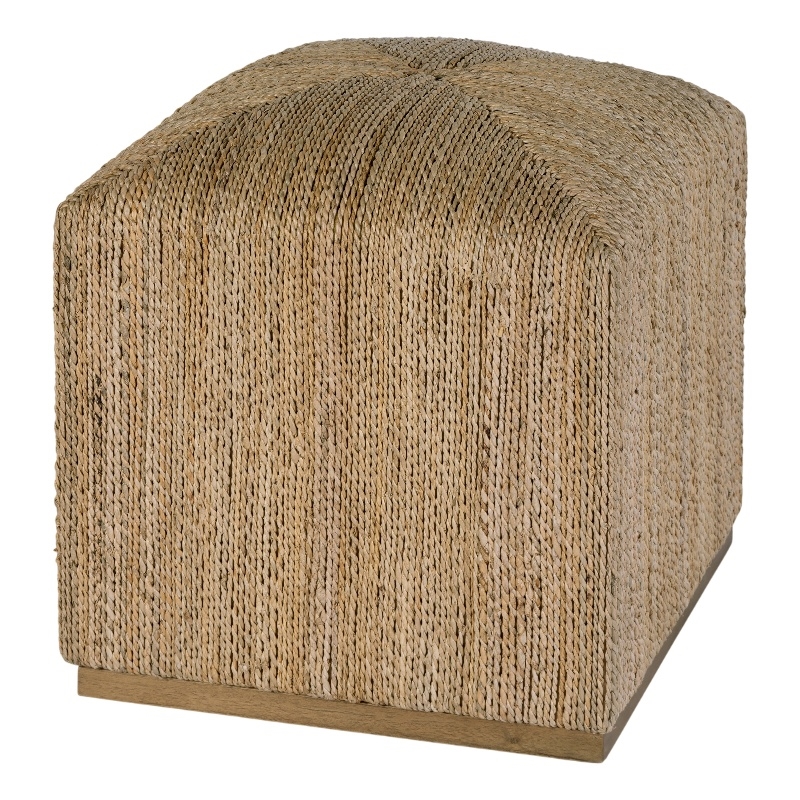 Butler Specialty Company Como 17 in. W Square Banana Leaf Accent Stool - Natural