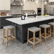 Butler Specialty Company Laguna 24.5 in. Seat Height Rattan Counter Stool - Gray and White