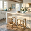 Butler Specialty Company Laguna 24.5 in. Seat Height Rattan Counter Stool - Smooth White