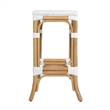 Butler Specialty Company Laguna 24.5 in. Seat Height Rattan Counter Stool - Smooth White