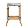 Butler Specialty Company Laguna 24.5 in. Seat Height Rattan Counter Stool - White and Navy