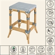 Butler Specialty Company Laguna 24.5 in. Seat Height Rattan Counter Stool - White and Navy