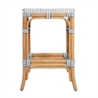 Butler Specialty Company Laguna 24.5 in. Seat Height Rattan Counter Stool - White and Gray