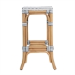 Butler Specialty Company Laguna 24.5 in. Seat Height Rattan Counter Stool - White and Gray