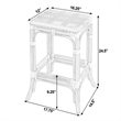 Butler Specialty Company Laguna 24.5 in. Seat Height Rattan Counter Stool - White and Gray