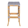 Butler Specialty Company Laguna 30.5 in. Seat Height Rattan Bar Stool - Gray and White