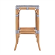 Butler Specialty Company Laguna 30.5 in. Seat Height Rattan Bar Stool - Gray and White