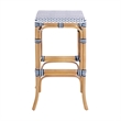 Butler Specialty Company Laguna 30.5 in. Seat Height Rattan Bar Stool - White and Navy