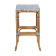 Butler Specialty Company Laguna 30.5 in. Seat Height Rattan Bar Stool - White and Gray