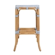 Butler Specialty Company Laguna 30.5 in. Seat Height Rattan Bar Stool - White and Gray