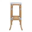 Butler Specialty Company Laguna 30.5 in. Seat Height Rattan Bar Stool - White and Gray