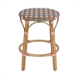 Butler Specialty Company Ballito 24 in. Seat Height Oval Rattan Counter Stool - Orange and Brown