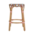 Butler Specialty Company Ballito 24 in. Seat Height Oval Rattan Counter Stool - Orange and Brown