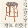 Butler Specialty Company Ballito 24 in. Seat Height Oval Rattan Counter Stool - Orange and Brown