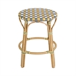 Butler Specialty Company Ballito 24 in. Seat Height Oval Rattan Counter Stool - Yellow and Brown