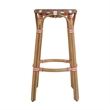 Butler Specialty Company Ballito 30 in. Seat Height Oval Rattan Bar Stool - Orange and Brown