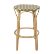 Butler Specialty Company Ballito 30 in. Seat Height Oval Rattan Bar Stool - Yellow and Brown