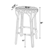 Butler Specialty Company Ballito 30 in. Seat Height Oval Rattan Bar Stool - White and Green