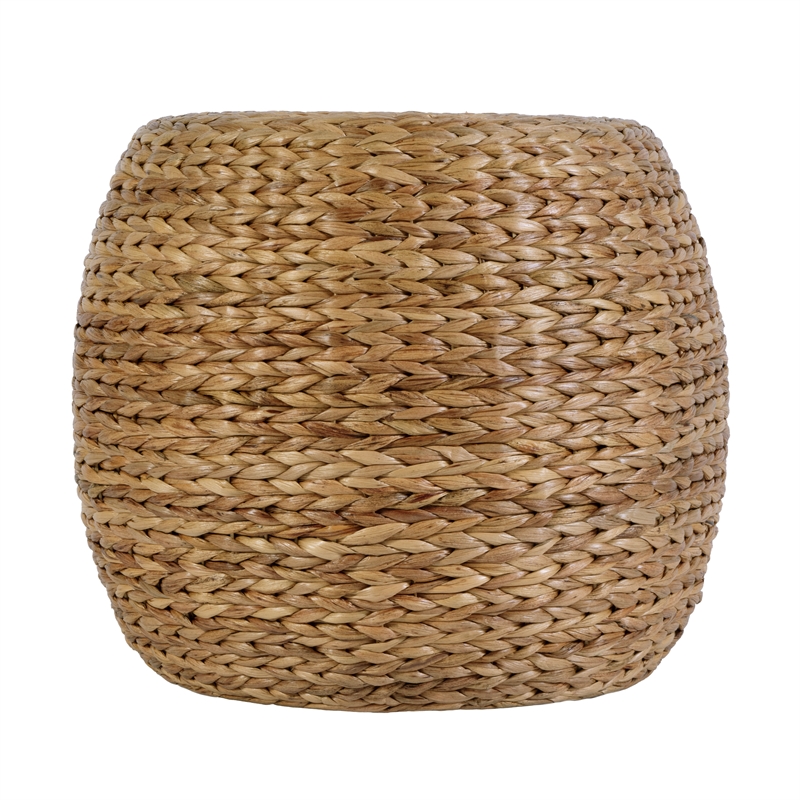 Butler Specialty Company Portofino 22 in. W Water Hyacinth & Rattan Accent Stool - Natural