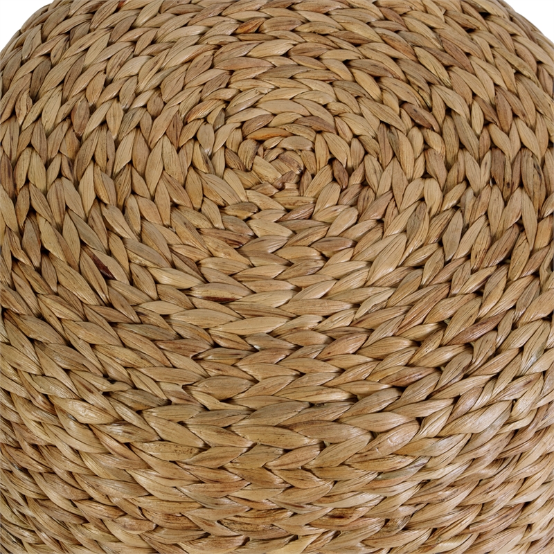 Butler Specialty Company Portofino 22 in. W Water Hyacinth & Rattan Accent Stool - Natural