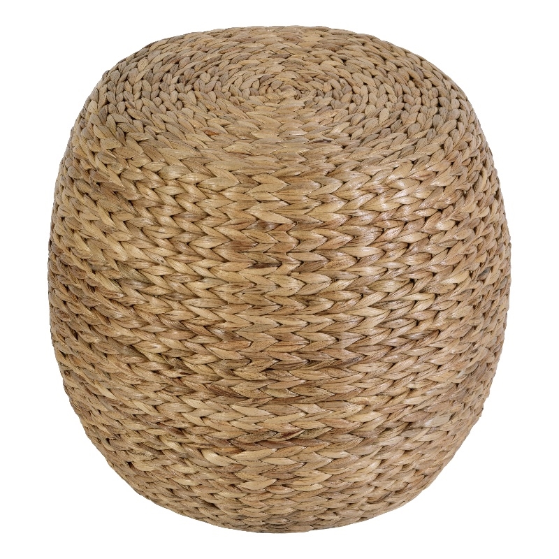 Butler Specialty Company Portofino 22 in. W Water Hyacinth & Rattan Accent Stool - Natural