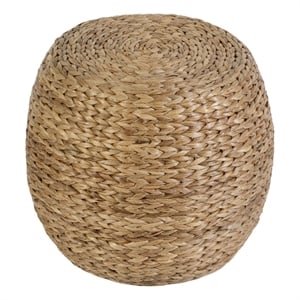 Butler Specialty Company Portofino 22 in. W Water Hyacinth & Rattan Accent Stool - Natural