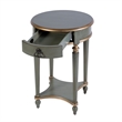 Butler Specialty Company Jules 17.5 in. W Round Wood 1 Drawer End Table - Pastel Green