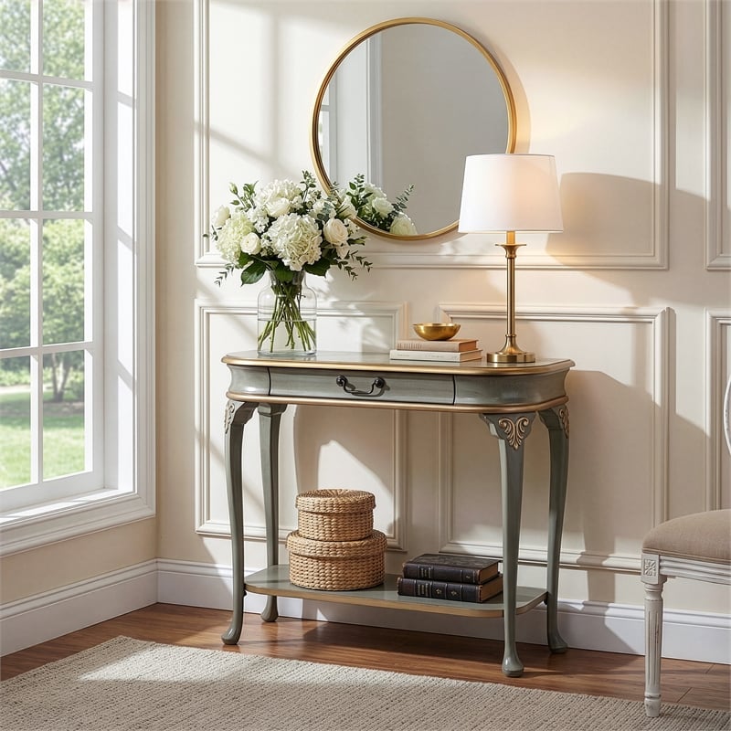 Butler Specialty Company Ridgeland 36 in. W Wood 1 Drawer Console Table - Pastel Green