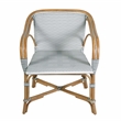 Butler Specialty Company Portofino 18.75 in. Seat Height Rattan Arm Chair - White and Gray