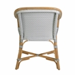 Butler Specialty Company Portofino 18.75 in. Seat Height Rattan Arm Chair - White and Gray
