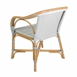 Butler Specialty Company Portofino 18.75 in. Seat Height Rattan Arm Chair - White and Gray