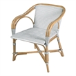 Butler Specialty Company Portofino 18.75 in. Seat Height Rattan Arm Chair - White and Gray