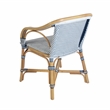 Butler Specialty Company Portofino 18.75 in. Seat Height Rattan Arm Chair - White and Navy