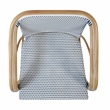 Butler Specialty Company Portofino 18.75 in. Seat Height Rattan Arm Chair - White and Navy