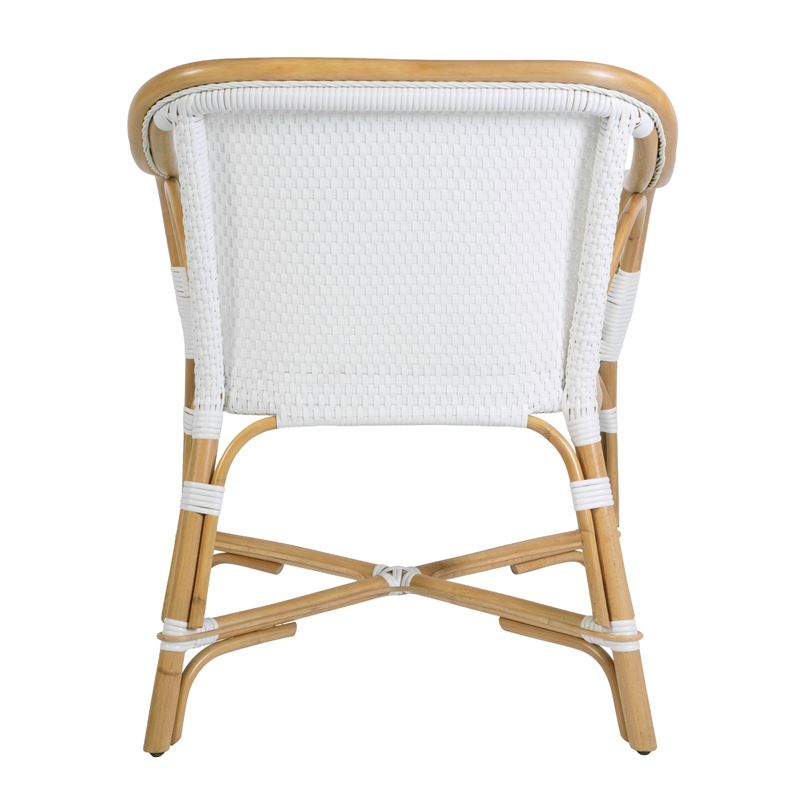 Butler Specialty Company Portofino 18.75 in. Seat Height Rattan Arm Chair - Smooth White