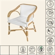 Butler Specialty Company Portofino 18.75 in. Seat Height Rattan Arm Chair - Smooth White