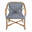 Butler Specialty Company Portofino 18.75 in. Seat Height Rattan Arm Chair - Gray and White